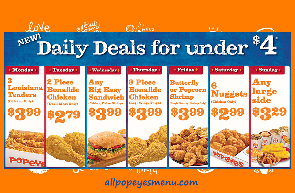 popeyes daily specials