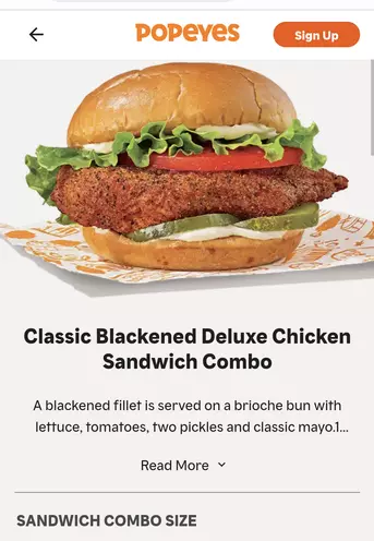 popeyes new blackened chicken sandwich