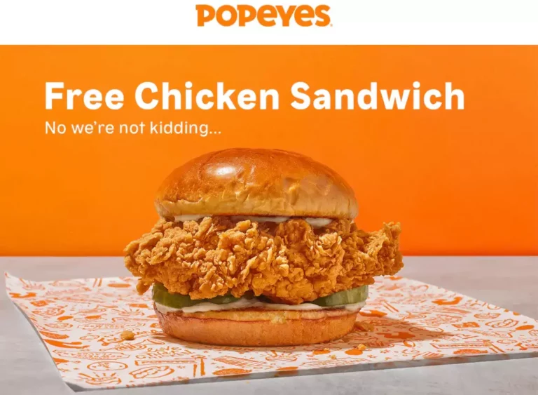 how to get free popeyes chicken sandwich